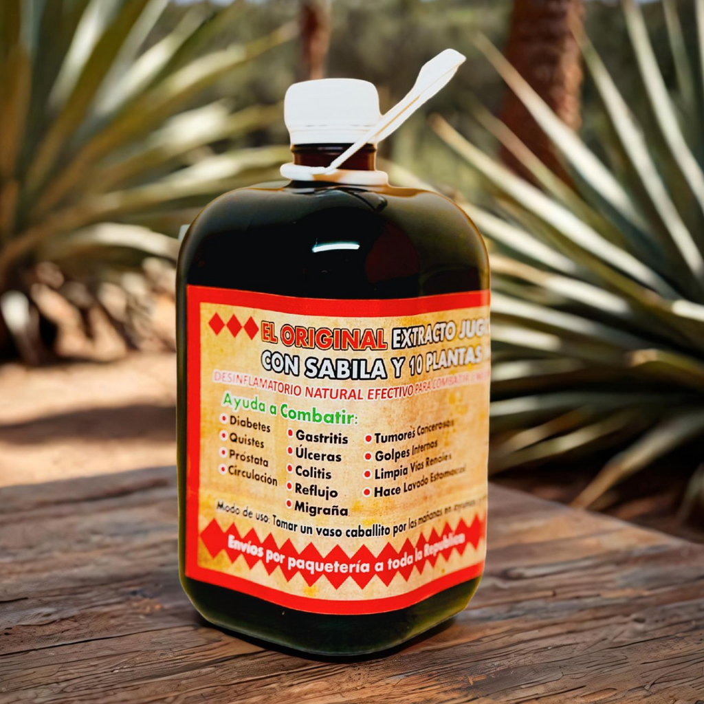 EL ORIGNAL JUGO DE MAGUEY ARTESANAL CON SABILA Y 10 PLANTAS MEDICINALES